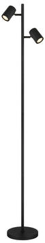 Globo GLOBO Stehleuchte JAMES 57918SB mattschwarz Metall Kunststoff B/H/L: ca. 27x158x22 cm GU10 2 Brennstellen