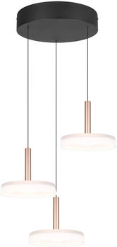 Trio LED-Pendelleuchte Celeste 3flg coffee/weiß – Trio LED-Pendelleuchte Celeste 3flg coffee/weiß für stimmungsvolle Beleuchtung