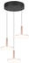 Trio LED-Pendelleuchte Celeste 3flg coffee/weiß