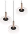 Trio LED-Pendelleuchte Celeste 3flg coffee/weiß