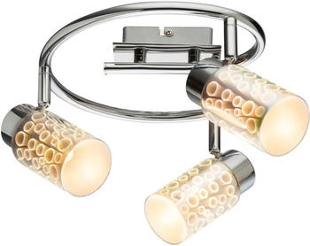 Globo LED Rondell Decken Lampe 3D-Effekt Glas Strahler beweglich Wohn Zimmer Chrom Leuchte Globo 56124-3
