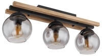 Deckenleuchte Deckenlampe Wohnzimmerlampe Esszimmerleuchte, Metall Eichenholz Schwarz