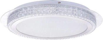 ETC Shop LED Deckenleuchte, Kristall, Fernbedienung, dimmbar, D 45 cm