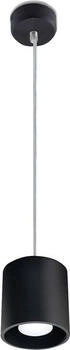 ETC Shop Pendelleuchte, rund, Aluminium schwarz, H 80 cm