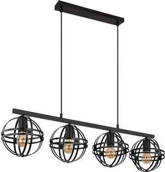 ETC Shop Hängeleuchte, Metall, 4 Flammig, Gitter-Optik, H 120 cm