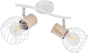 ETC Shop Deckenleuchte, Spots flexibel, 2 flammig, weiß, L 29,6 cm