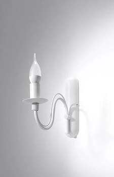 Licht-Erlebnisse Wandlampe Rustikal FIORANO Weiß Metall E14 Landhaus Wandleuchte