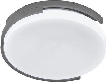 ETC Shop LED Deckenleuchte, grau weiß, Metall, Kunststoff, 37 cm