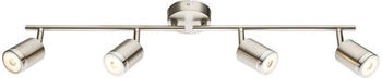 ETC Shop LED Deckenleuchte, Chrom, nickel-matt, Spots beweglich L 67 cm