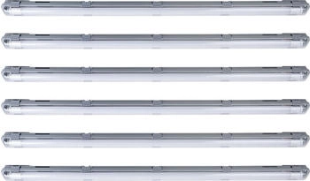 ETC Shop 6er Set LED Wannenleuchten, Tageslicht, Länge 157 cm VT-15028