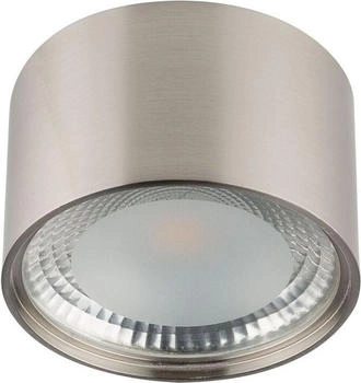 ETC Shop LED Deckenlampe, Aufbauleuchte, silber, H 8 cm