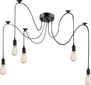 ETC Shop LED Design Deckenleuchte mit 5 hängenden MARACANA