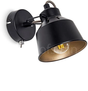 Hofstein Rimini »Rimini« verstellbare Wandlampe aus Metall in Schwarz/Gold
