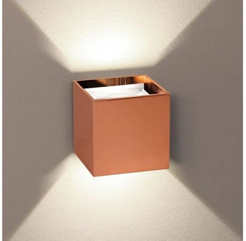 s'luce s.luce Ixa LED High Power Wandlampe IP20 Dimmbare Wandleuchte Up und Down Light, Farbe Kupfer, Quadratisch