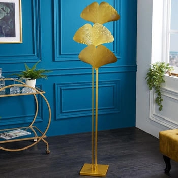 Riess-Ambiente .de Design Stehlampe Ginkgo 160cm Gold Metall (42690)