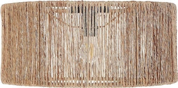 Beliani Deckenleuchte Jute- u. Papierschnur natürlich rund ⌀ 50 cm Trommelform Boho Sewa (519875)