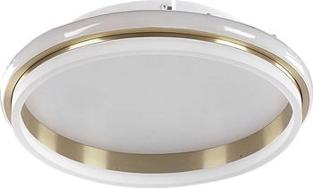 Beliani Deckenleuchte, Gold, Metall, LED integriert, 42x7x42 cm, , Innenbeleuchtung, Deckenleuchten (800000471785)