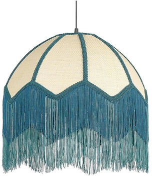 Beliani Hängeleuchte, Blau, Textil, E27, 42x192x42 cm, , Innenbeleuchtung, Hängelampen, Pendelleuchten (800000471455)