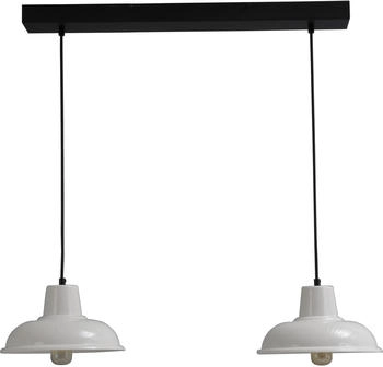 Licht-Erlebnisse LE26671 Pendelleuchte Di Panna E27 aus Metall in Schwarz Weiß Hängelampe