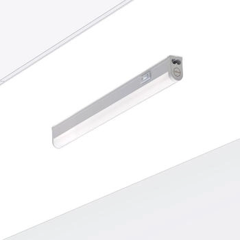 Oktaplex Unterbauleuchte Küche LED neutralweiß 4000K 28cm Unterschrankleuchte mit Schalter weiß 230V erweiterbar Küchenbeleuchtung 370 Lumen 4W (17089.4K)