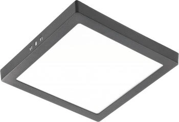 GTV 24w LED Aufputz Deckenlampe Deckenpanele Deckenleuchte in schwarz eckig|300mm|Neutralweiß|2000 Lumen