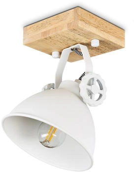 Hofstein Mot »Mot« Wandlampe aus Metall und Holz in Weiß/Natur