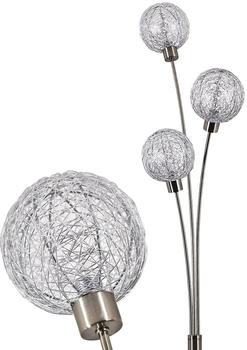 Hofstein Lerici Stehleuchte Nickel-matt/Silberfarben, stufenlos dimmbar H3528266