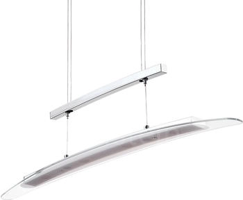 Hofstein Ceccano dimmbare Hängelampe aus Metall/Glas in Chromfarben/Klar