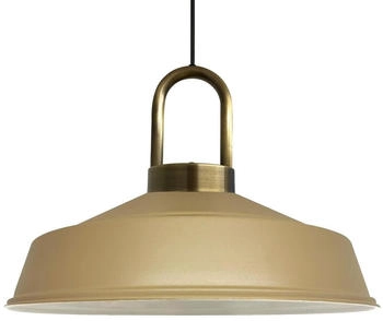 Bamyum Pendelleuchte Asletl-Lock H&auml;ngelampe aus Metall &Oslash;40 cm Beige Lampe