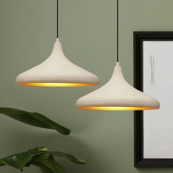 Bamyum Pendelleuchte Champion, E27, Ø35 Lampe 2-Flammig Lamp Metall, lampe Hängelampe, Moderne lampe Kuppel