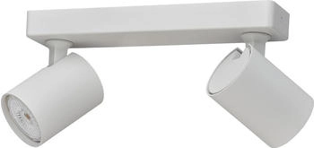 Oktaplex Oktaplex Bora Deckenstrahler + stufenlos dimmbar GU10 Leuchtmittel 400lm 2700K warmweiß 5W 230V Spotbalken 2-flammig weiß (17177.27K)