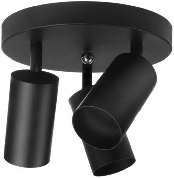 Maclean Deckenleuchte Deckenlampe mit Glühbirnen Schwarz /IP20 /40W /Warmweiß /Aluminium (MCE362 B+MCE437 WW)