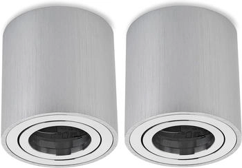 Sweet LED Aufbauleuchte GU10 Aluminium rund spots schwenkbar 2 stück, ohne Leuchtmittel, Aufbaustrahler LED, Aufbauspot, Deckenstrahler (31-74JU-AJAW)