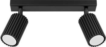 Sollux Plafond KARBON 2 schwarz 2xGU10 10W Aluminium 16.5x6.5x30cm (SLX1255)