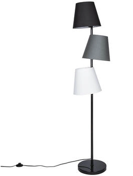 Riess-Ambiente Design Stehlampe LEVELS 160cm schwarz grau mit 3 Leinenschirmen Stehleuchte (39674)
