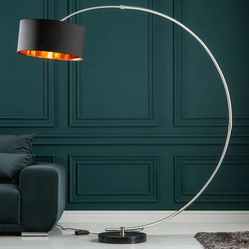 Riess-Ambiente Design Bogenlampe PYTHON schwarz gold Bogenleuchte mit Dimmer Stehleuchte Lampe (5758)
