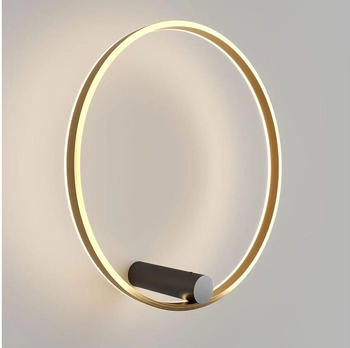 s'luce s.luce Ring Air LED Deckenleuchte Deckenlampe Wohnzimmerlampe Dimmbar Ø 60cm, Farbe:Schwarz/Gold (800000924465)
