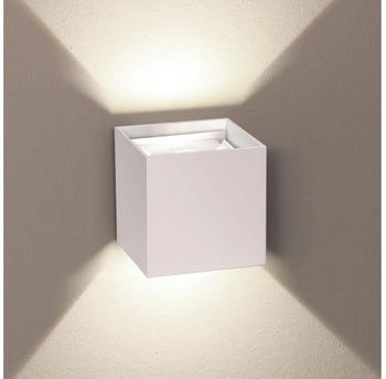 s'luce s.luce Ixa LED High Power Wandlampe IP20 Dimmbare Wandleuchte Up und Down Light, Farbe Weiß, Quadratisch