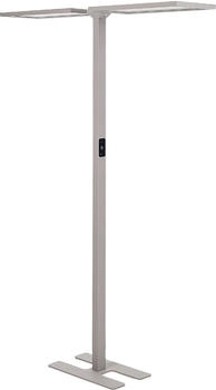 Beliani Stehlampe, Silber, Metall, LED integriert, 135x197x30 cm, , Innenbeleuchtung, Stehlampen (800000471905)
