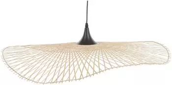 Beliani Pendelleuchte geschwungene Form heller Holzfarbton Floyd (230045)