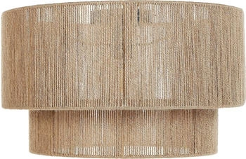 Beliani Deckenleuchte Jute- u. Terylenschnur natürlich rund ⌀ 45 cm Trommelform Doring (519913)