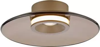 Paul Neuhaus PURE LED-Deckenleuchte Moon, bronze, Ø 32 cm, Glas/Aluminium (6094-97)