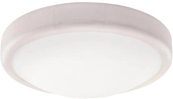 Licht-Erlebnisse LE46815 LED Deckenlampe Fernly 3000 K 1020 lm aus Holz Glas in Weiß Deckenleuchte