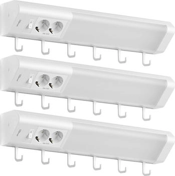 Oktaplex Oktaplex Talin 3er Set LED Unterbauleuchte 50cm mit Steckdose Küchenlicht Warmweiß 3000K 230V (17186.3K)