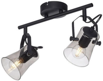 JUST LIGHT LED Deckenlampe TINULA Industrie Design, Spots schwenkbar schwarz Wohnzimmer, Schlafzimmer, Flur, Esszimmer, Küche 15282-18, 15283-18