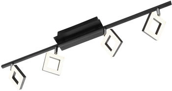 casa NOVA REAL LED-Strahler Deckenlampe Dimmbar 4-flammig Schwarz Weiß Aluminium