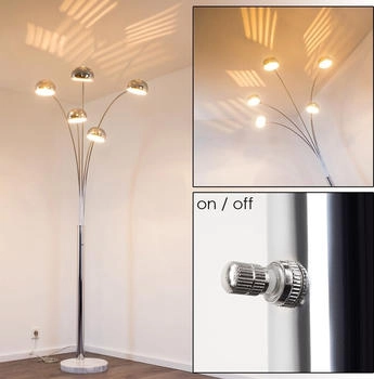 Hofstein Suio »Suio« Stehleuchte aus Metall in chrom mit Lichteffekt