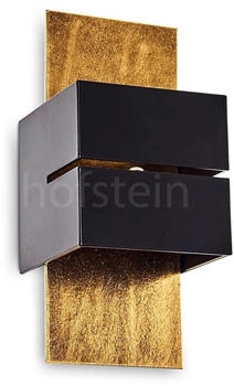 Hofstein Reppia »Reppia« Wandlampe aus Metall in Schwarz/Gold mit Schlitz