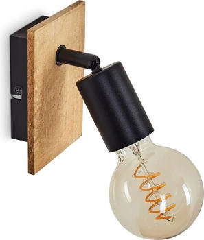 Hofstein Agnino »Agnino« Wandlampe aus Metall/Holz in Schwarz/Natur