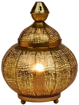 Marrakesch Orient & Mediterran Interior Tischleuchte Orientalische Tischlampe Jamala, Leuchtmittel nicht im Lieferumfang enthalten, Gold (zc-602-)